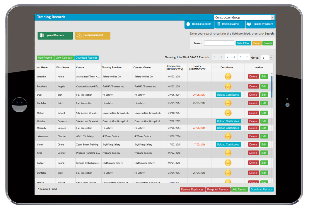 Training Record Management System | Online Employee Records