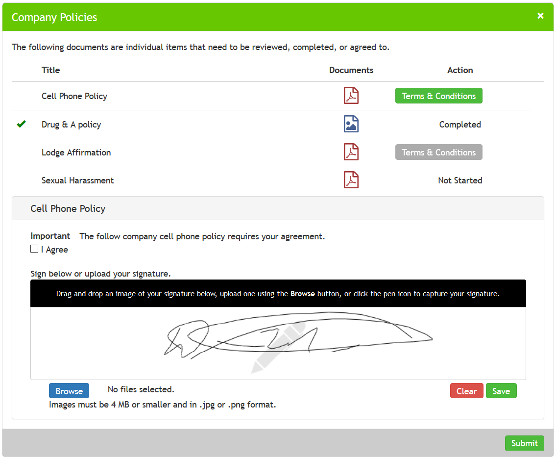 cloud-base policy and procedure management