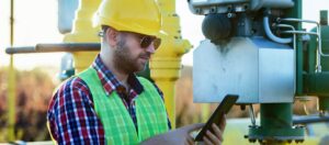 Engineer make inspection on the fuel supply systems. Concept of industry